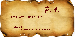 Priher Angelus névjegykártya